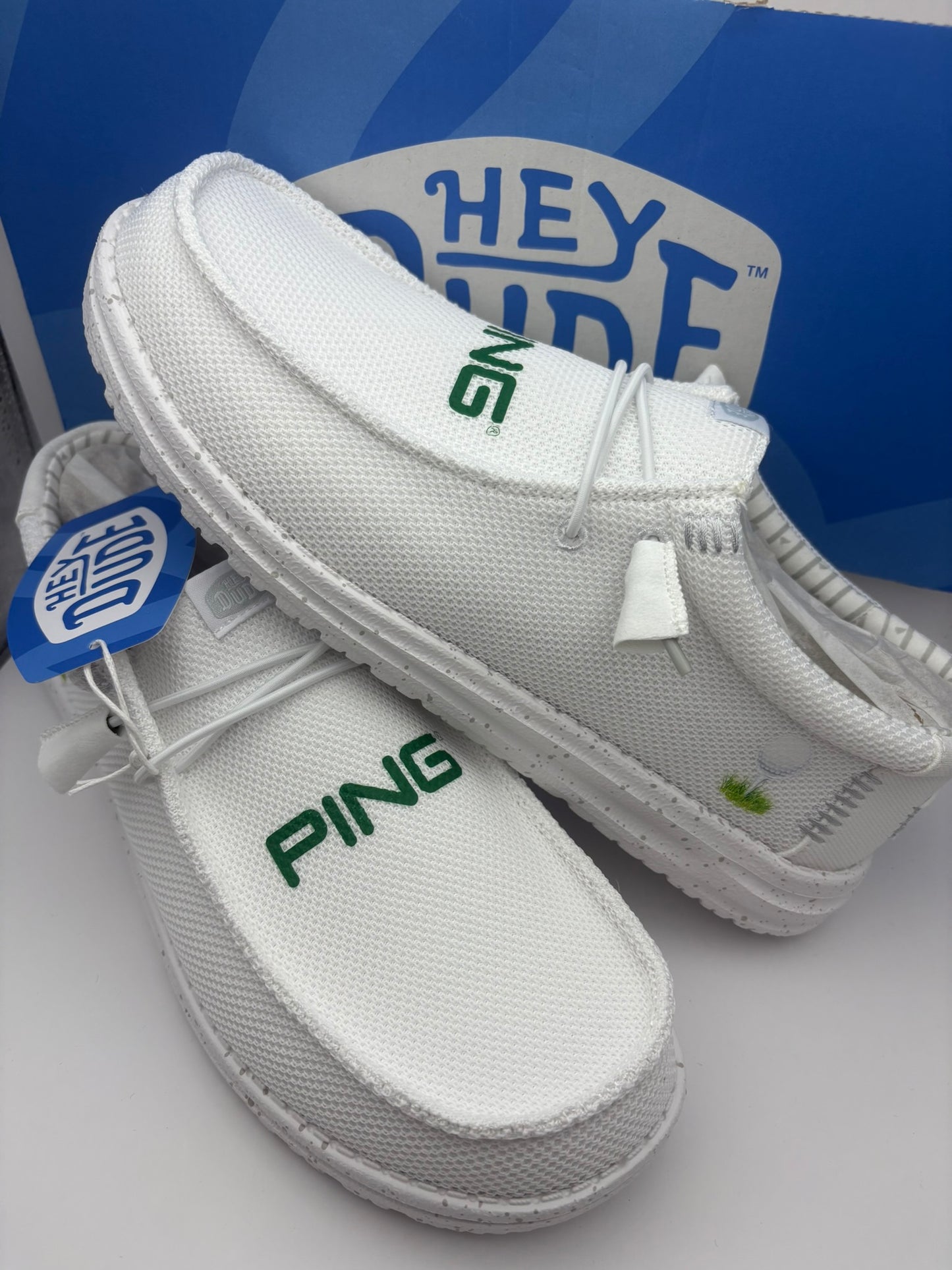 Custom Ping Gold Dude Shoes – Lightweight Slip-On Casual Comfort Shoes