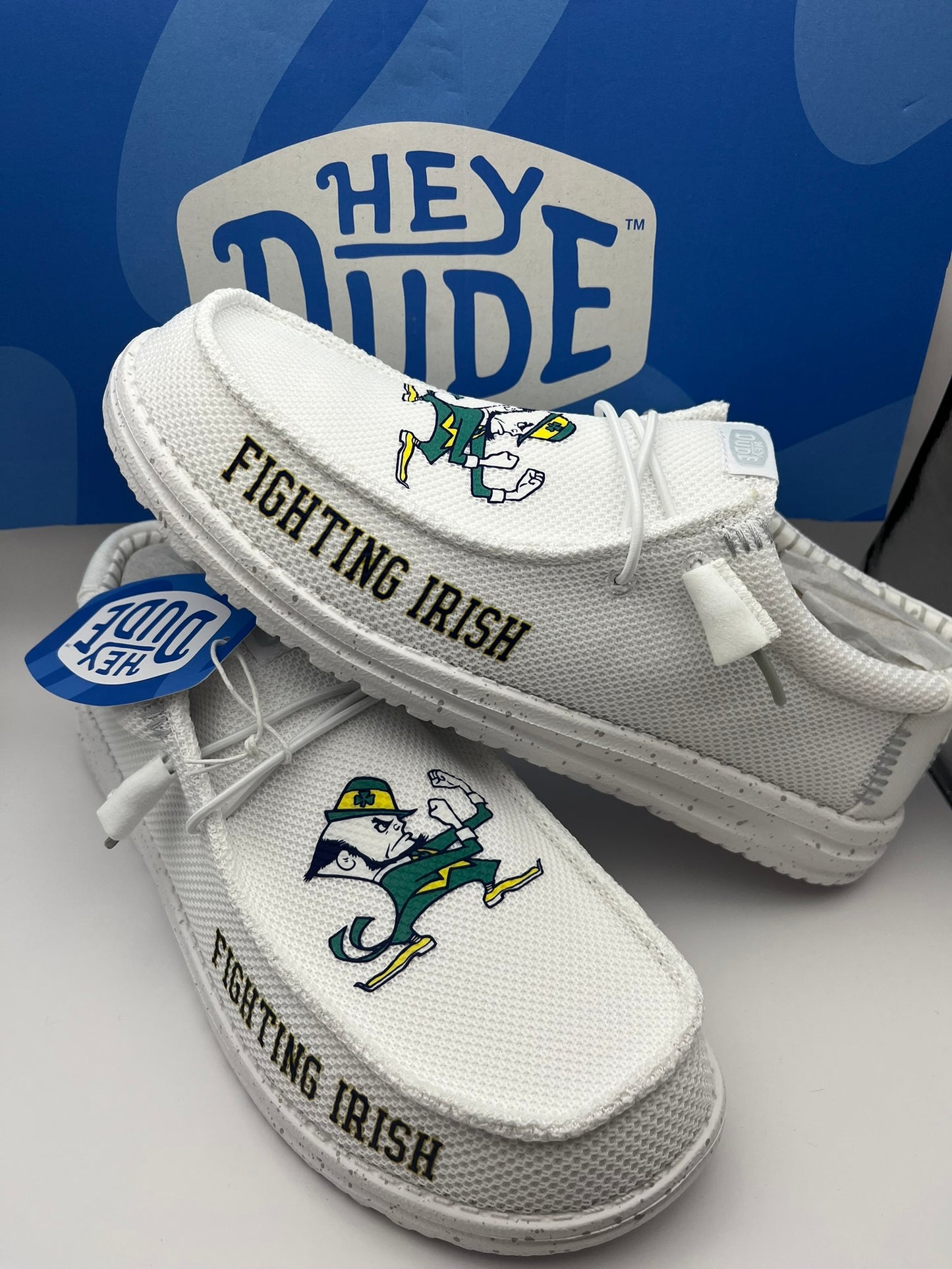 Custom Notre Dame Football Dude Shoes – Lightweight Slip-On Casual Comfort Shoes