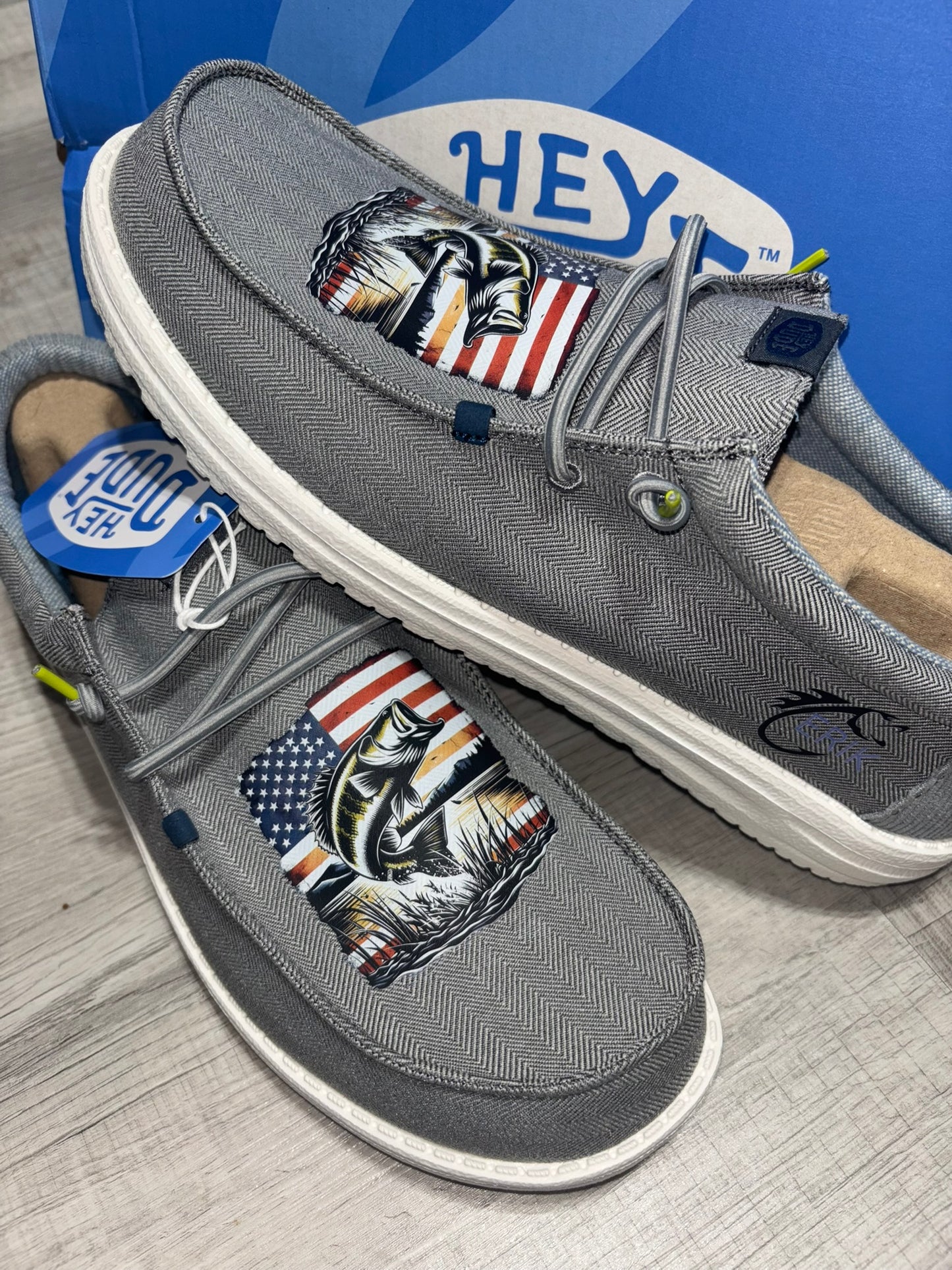 Custom Bass Fishing Dude Shoes – Lightweight Slip-On Casual Comfort Shoes