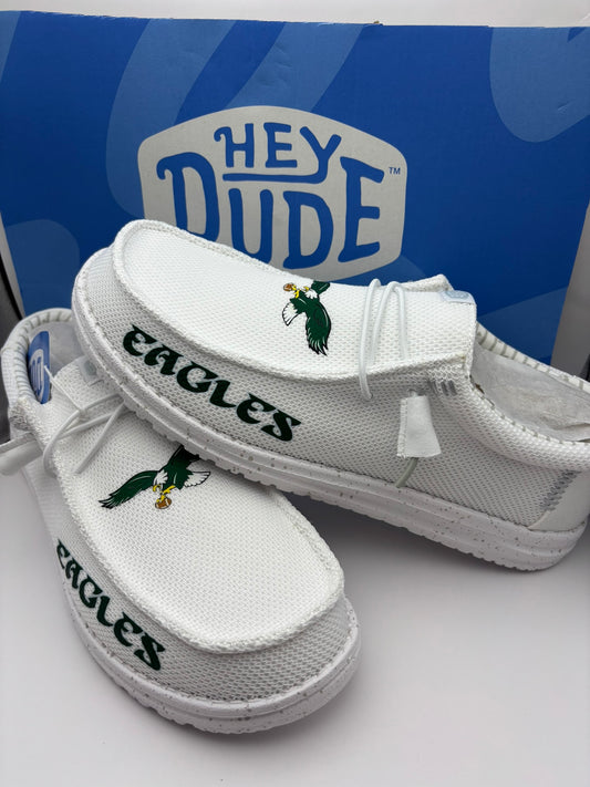 Custom Kelly Green Eagles Dude Shoes – Lightweight Slip-On Casual Comfort Shoes