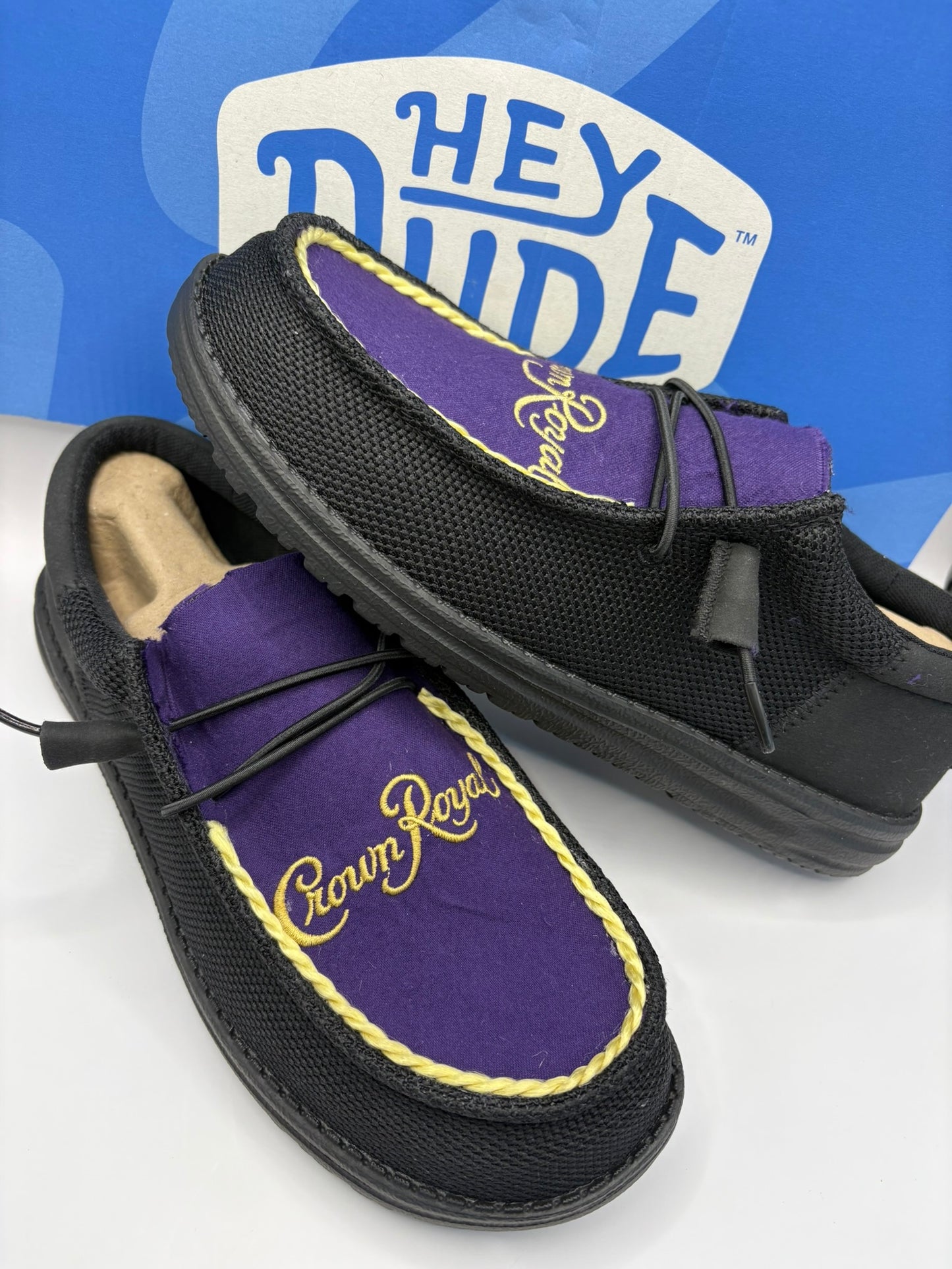 Custom Purple Crown Royal Dude Shoes – Lightweight Slip-On Casual Comfort Shoes