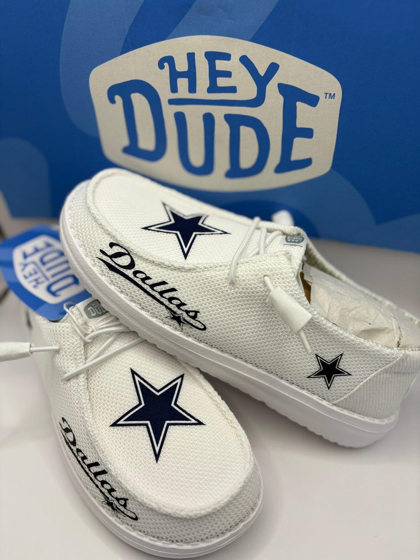 Custom Dallas Football Dude Shoes – Lightweight Slip-On Casual Comfort Shoes
