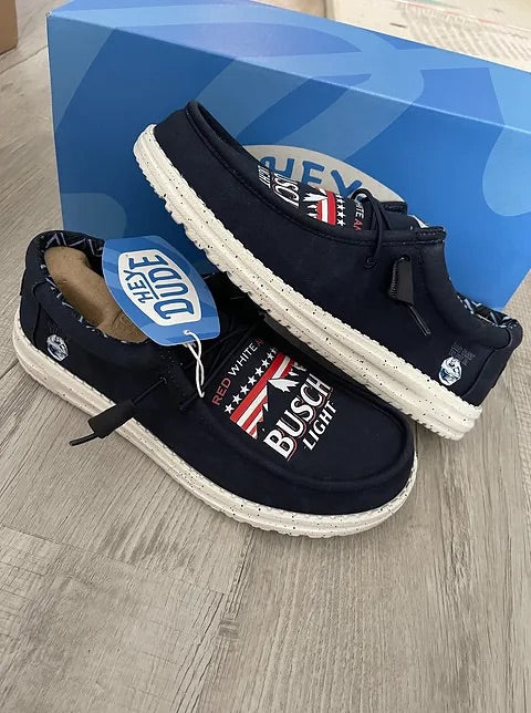 Custom Busch Light Dude Shoes – Lightweight Slip-On Casual Comfort Shoes