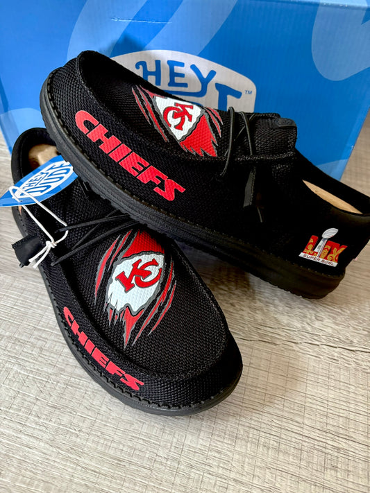 Custom Chiefs Football Dude Shoes – Lightweight Slip-On Casual Comfort Shoes