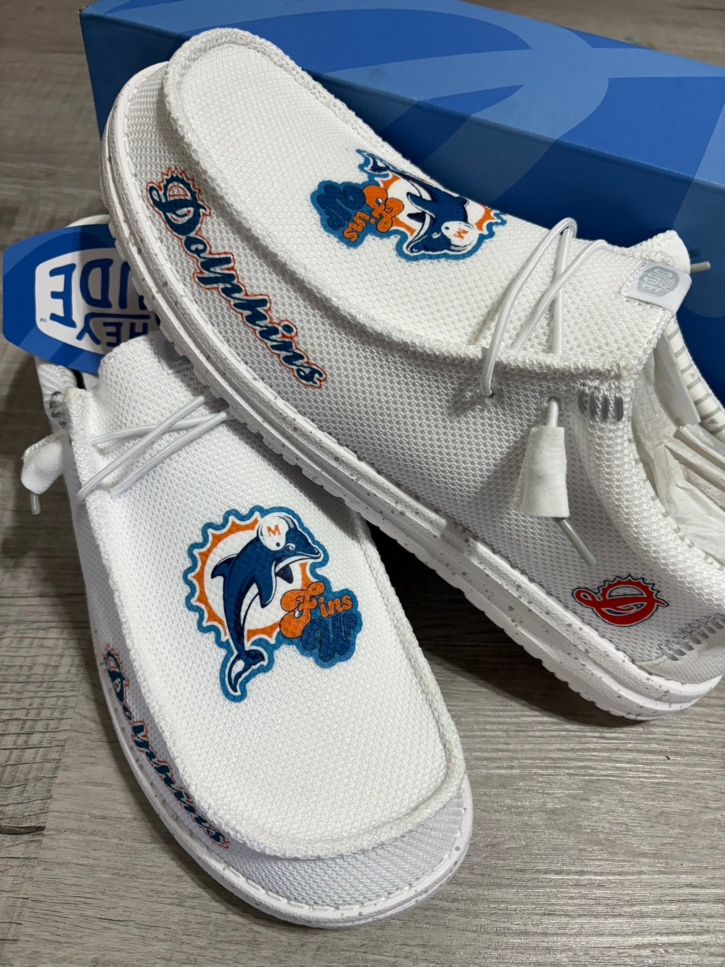 Custom Dolphins Football Dude Shoes – Lightweight Slip-On Casual Comfort Shoes