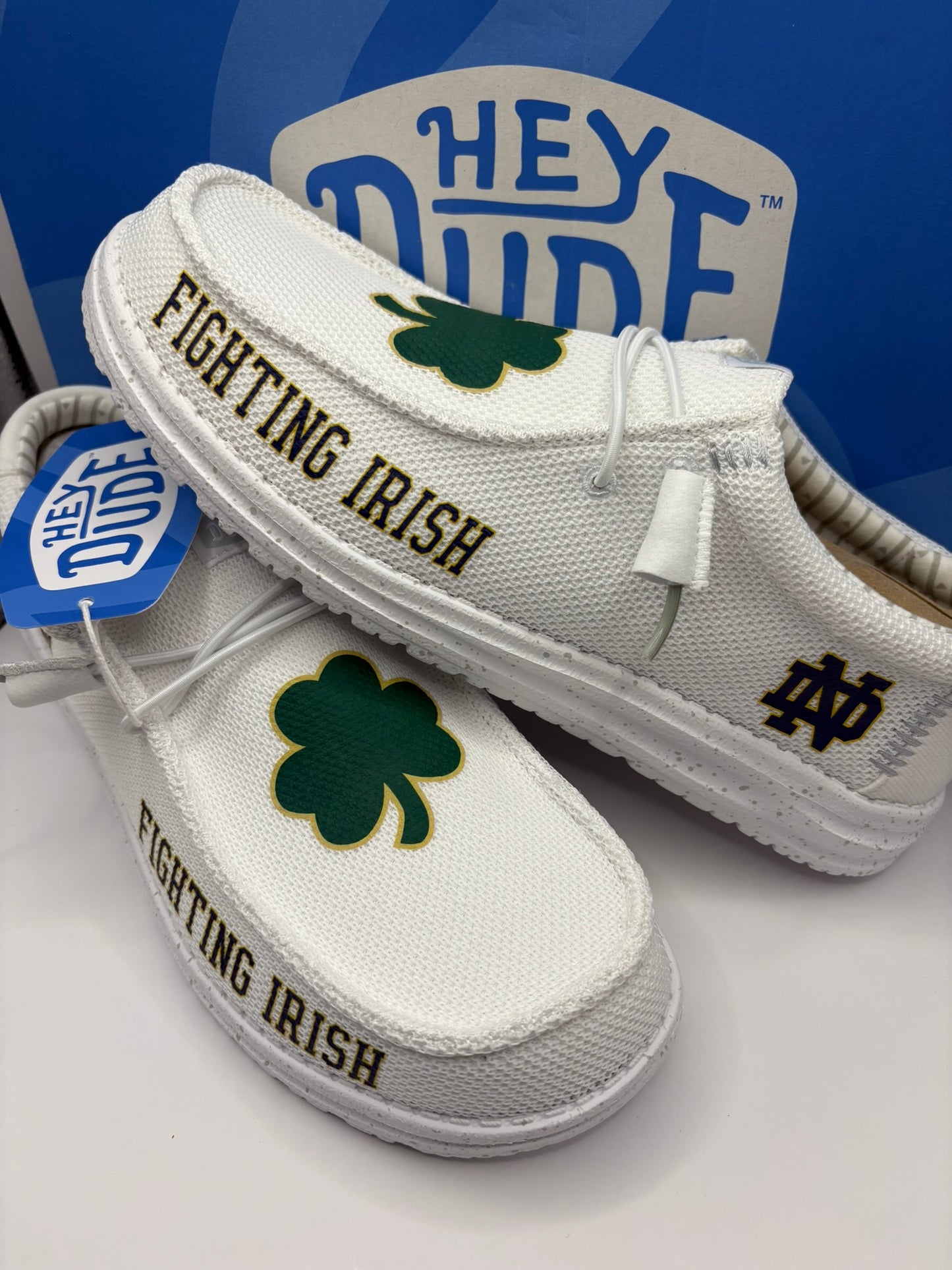 Custom Clover Notre Dame Dude Shoes – Lightweight Slip-On Casual Comfort Shoes