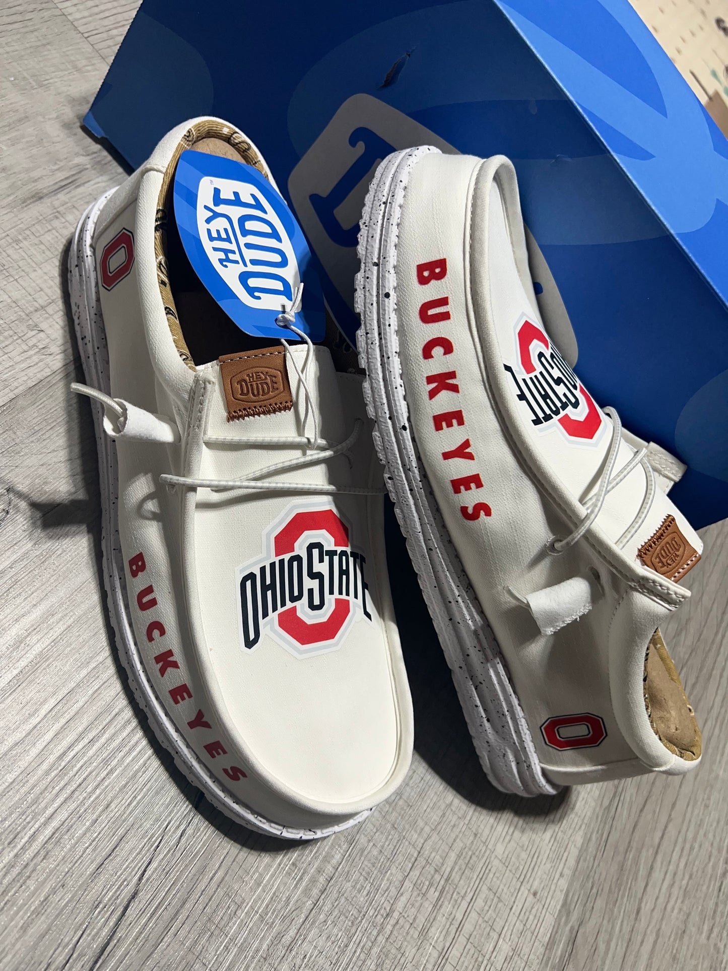 Custom Ohio St Inspired Casual Dude Shoes – College Football Fan Slip-On Comfort Shoes