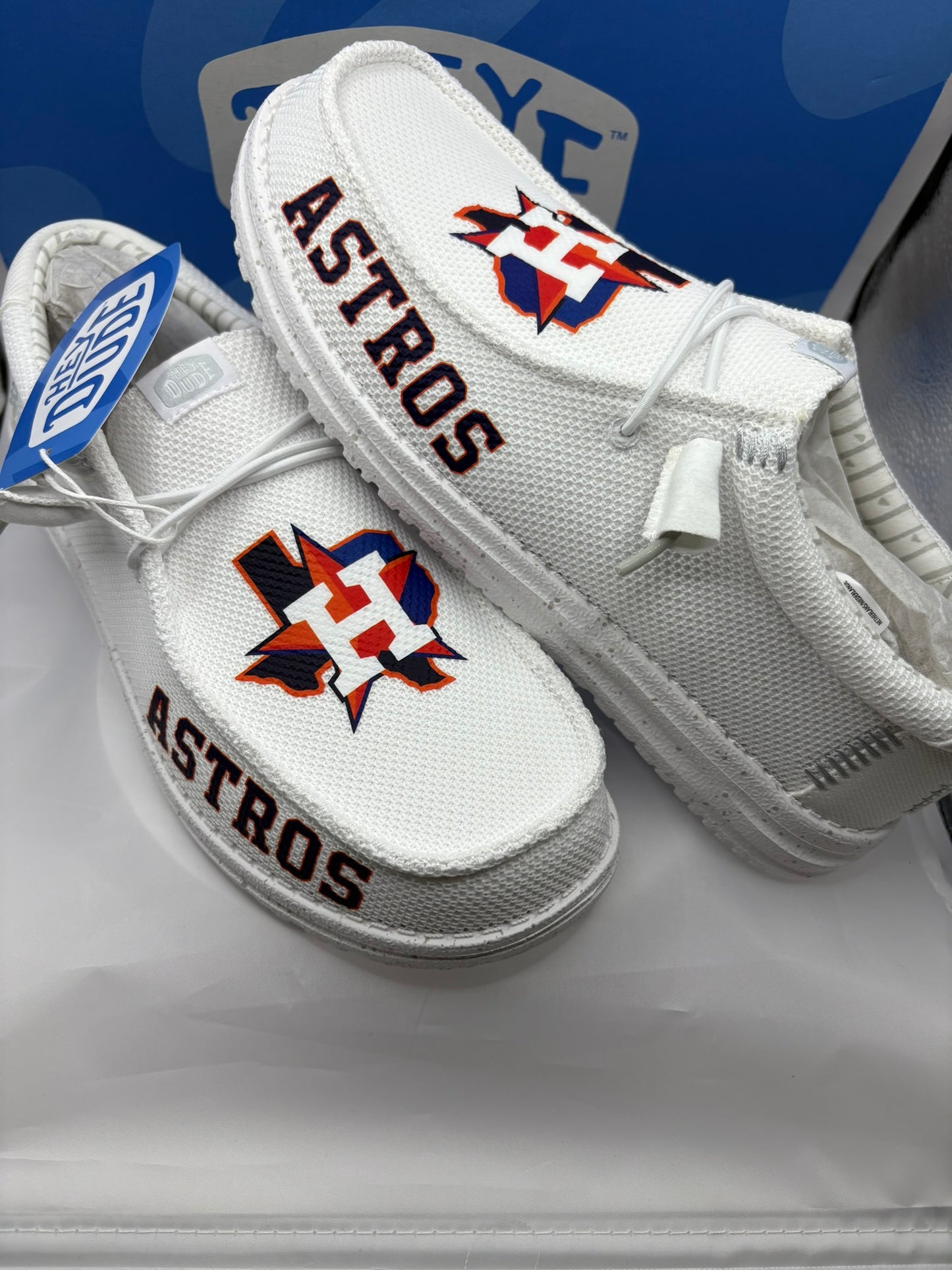 Custom Astros Baseball Dude Shoes – Lightweight Slip-On Casual Comfort Shoes