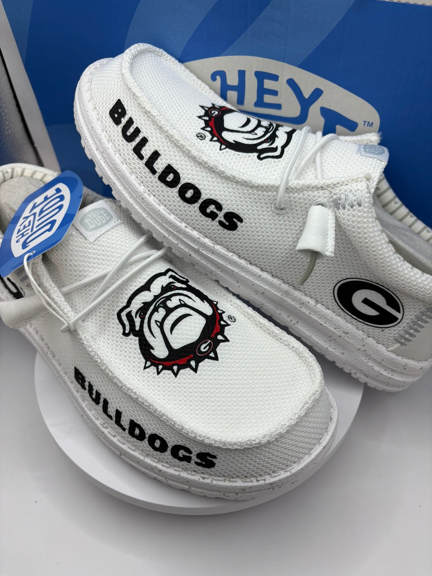 Custom UGA Bulldogs Football Dude Shoes – Lightweight Slip-On Casual Comfort Shoes