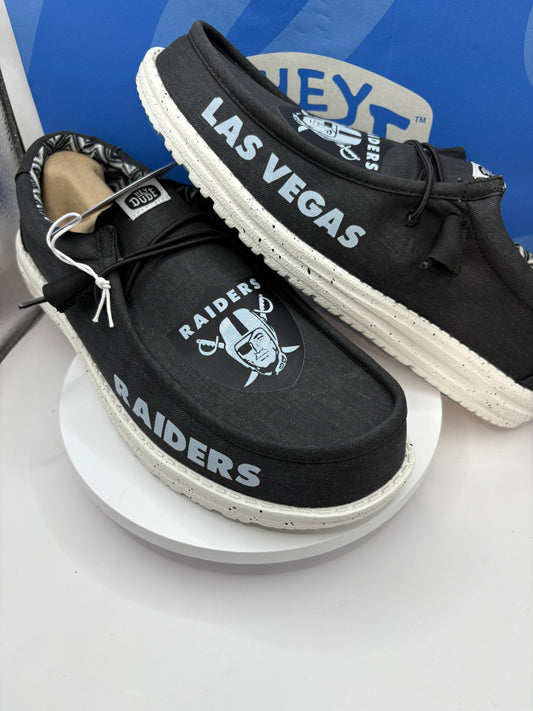 Custom Raiders Football Dude Shoes – Lightweight Slip-On Casual Comfort Shoes