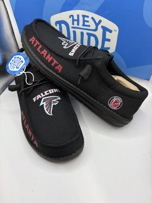 Custom Falcons Football Dude Shoes – Lightweight Slip-On Casual Comfort Shoes