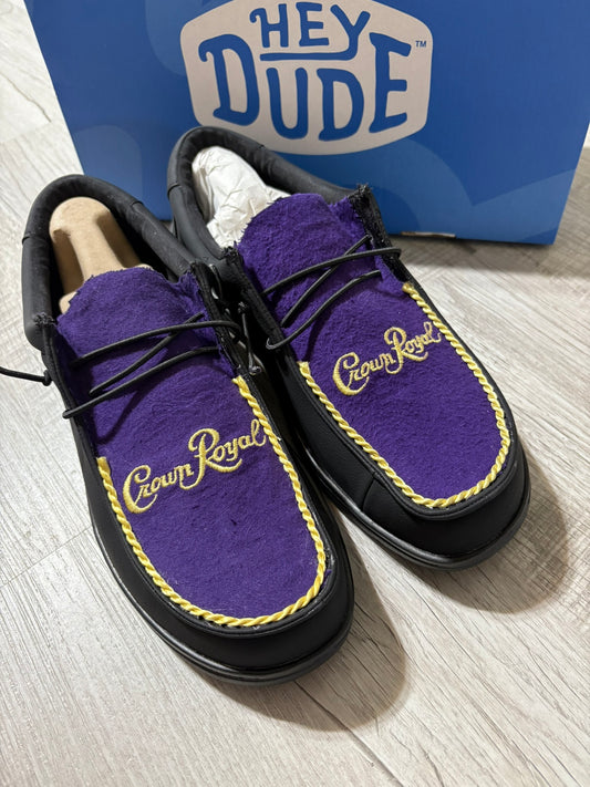 Custom Crown Royal Purple Dude Shoes – Lightweight Slip-On Casual Comfort Shoes