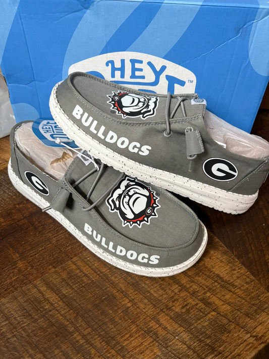 Custom UGA Bulldogs Football Dude Shoes – Lightweight Slip-On Casual Comfort Shoes