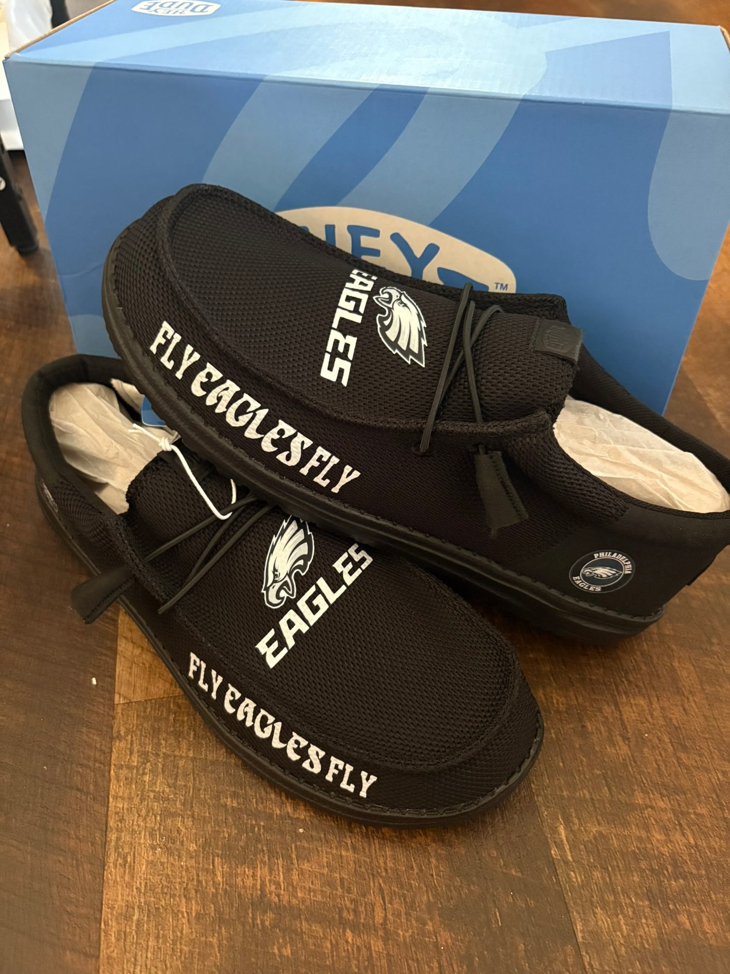 Custom Eagles Football Dude Shoes – Lightweight Slip-On Casual Comfort Shoes