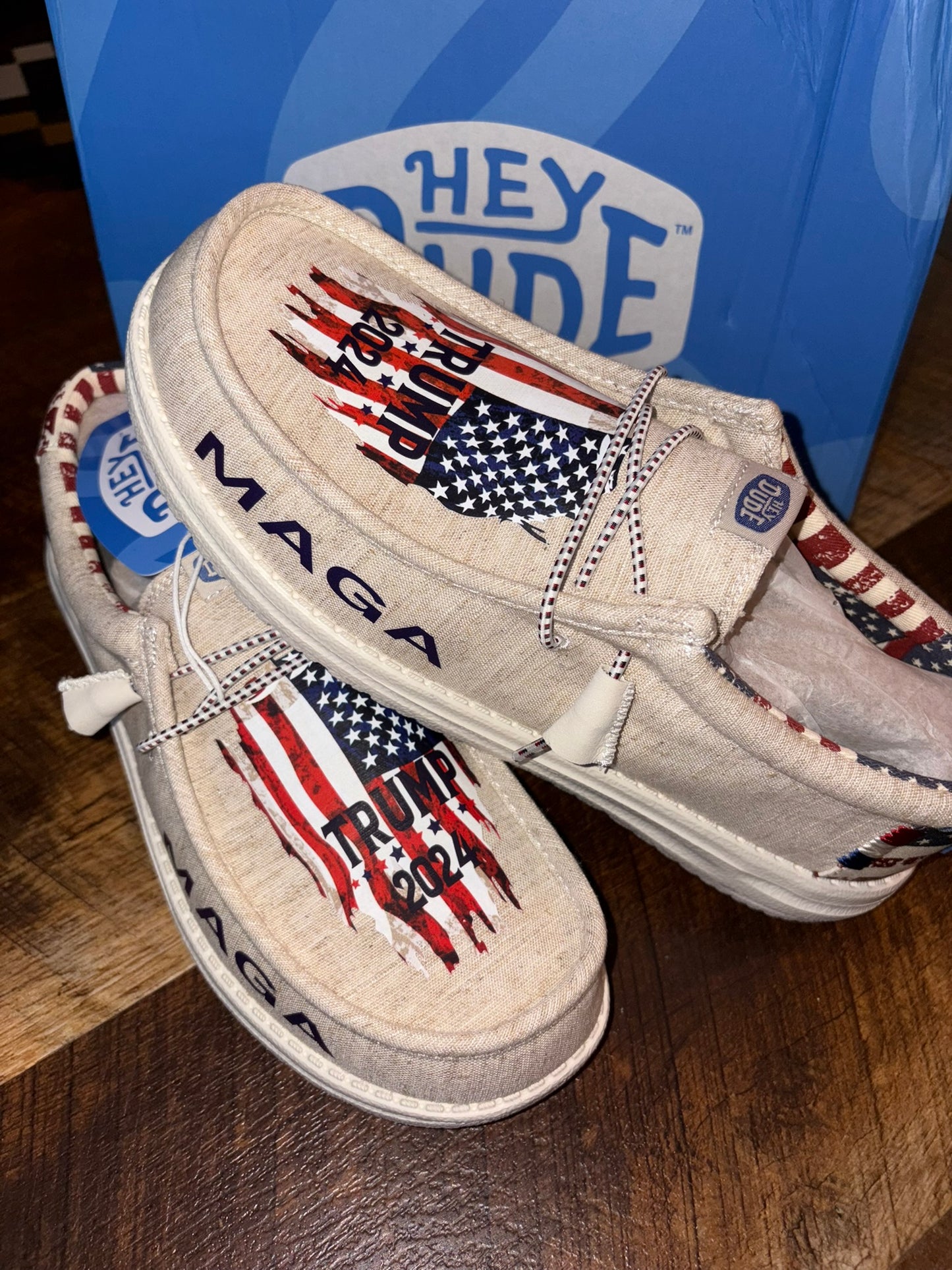 Custom Maga Flag Dude Shoes – Lightweight Slip-On Casual Comfort Shoes
