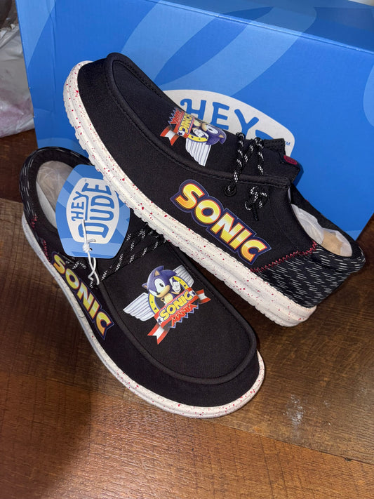 Custom Sonic Dude Shoes – Lightweight Slip-On Casual Comfort Shoes